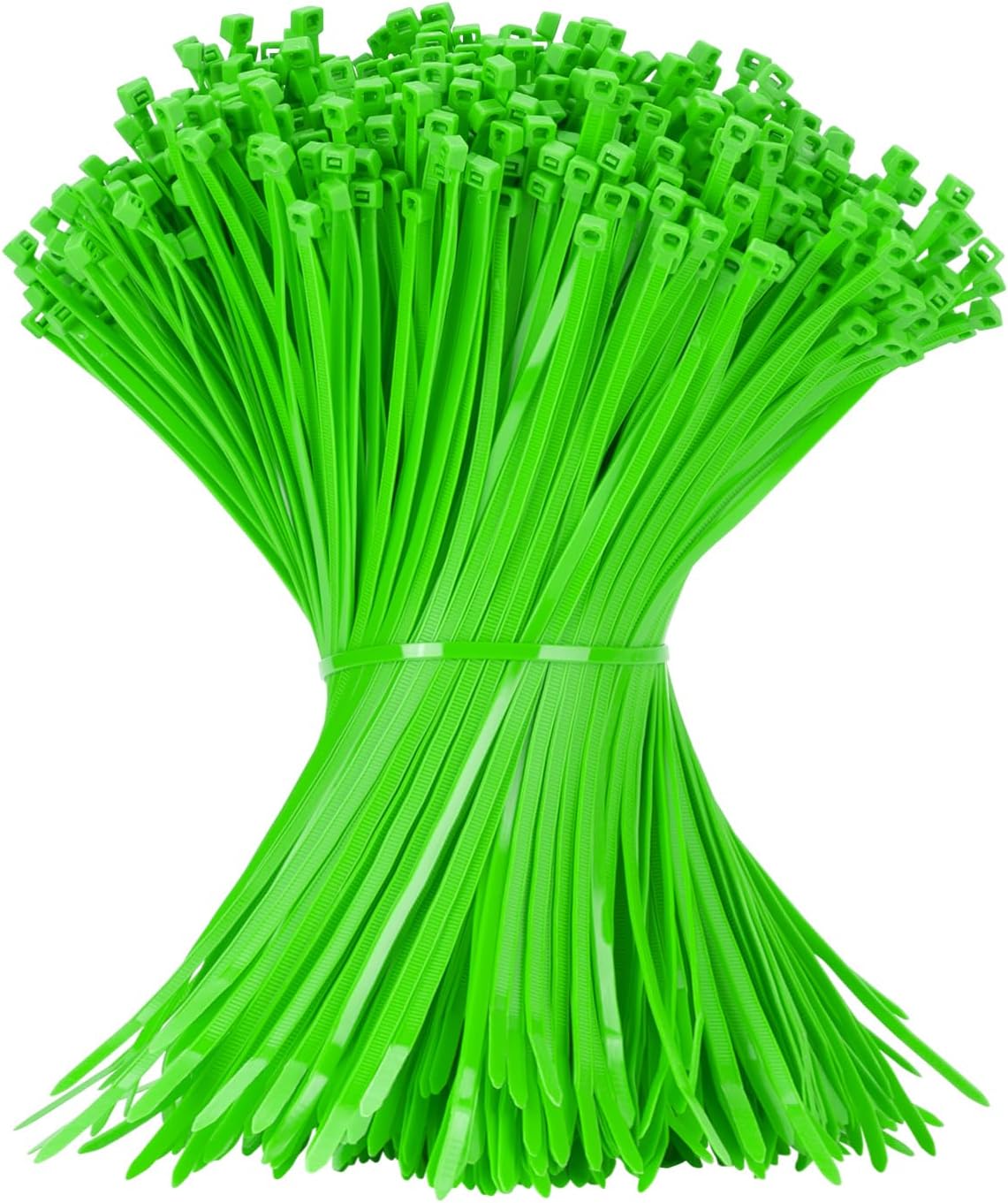 Armpow 8 Inch Garden Green Zip Tie 1000 PCS, 40 Lbs - Small to Medium Zip Tie, Nylon PA66 UV Resistant Cable Tie Heavy Duty for Indoor and Outdoor Use - Ideal for bundling and securing objects