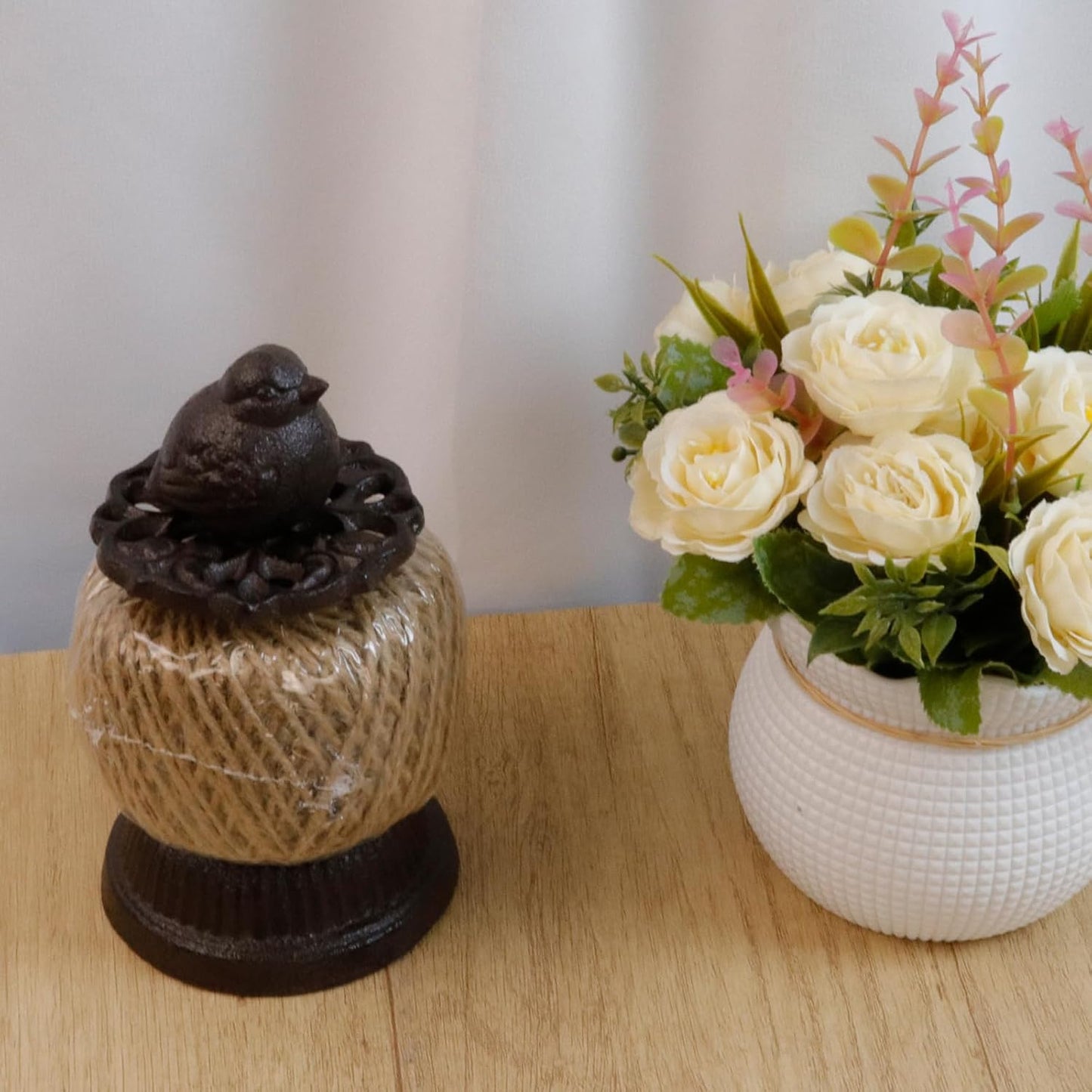 Cast Iron Vintage Jute Twine Spool Garden Farmhouse Kitchen Antique Twine Vintage,Birdie Shape