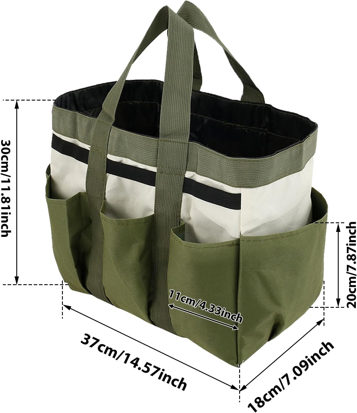 Garden Tool Holder Bag With 8 Pockets, Elastic Straps, And Sturdy Handles, Heavy-Duty Oxford Organizer Keeps Gardening Tools Neat And Accessible, Ideal for Men And Women (1 PC)