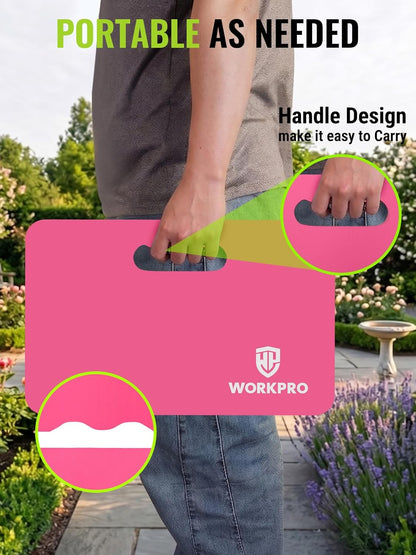 WORKPRO Extra Thick Kneeling Pad, Soft NBR Foam Cushioning for Knee, Large Foam Kneeler Mat for Gardening, Bathing Baby, Exercise, Workout Supplies, 17.5 x 11 x 1.5 in, Black