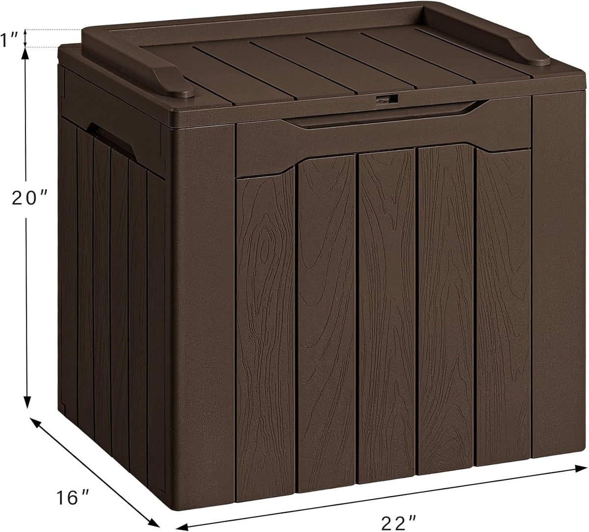 30 Gallon Resin Deck Box Waterproof Outdoor Storage Box for Patio Furniture Pool Accessories Indoor Storage for Cushion Garden Tools (30 Gallon, Black)