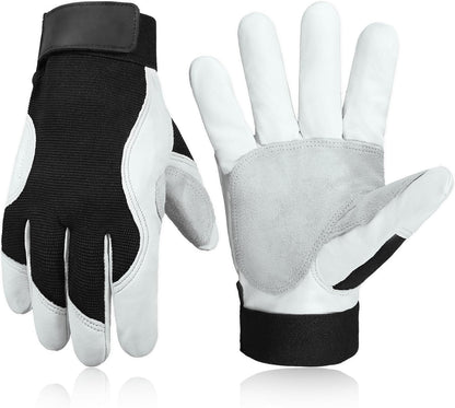Work Gloves for Men & Women, Utility Mechanic Working Gloves Touch Screen, Flexible Gardening Gloves for Yard