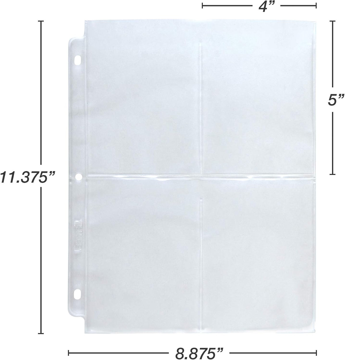 Samsill 50 Pack Heavy Weight 4 Pocket Garden Seeds Storage Clear Sheet Protectors, Seed Organizer, Each Pocket Measures 3.5" x 5.25", Fits in Standard 3 Ring Binder