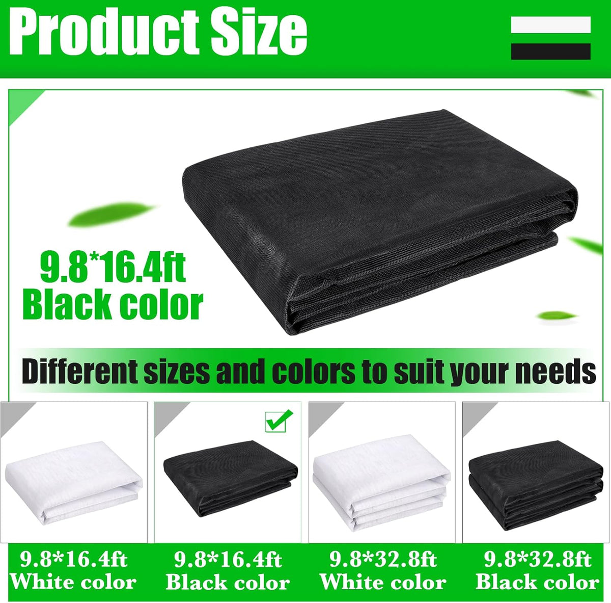 Heavy-Duty Garden Mesh Netting 9.8 x 16.4ft – Upgraded Strong Plant Protection Screen, Reusable Pest & Bird Barrier, Breathable Shade Mesh Cover for Vegetables, Fruits & Flower Beds
