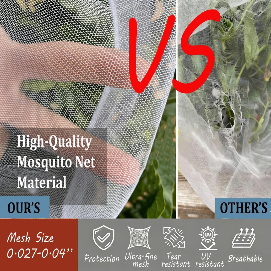 Fruit Tree Netting, Plant Protection Cover for Garden Trees and Shrubs (2pcs 3.9 * 5.2FT)