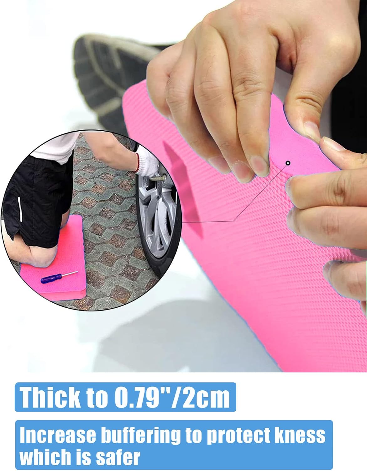 YWSHF 2 PCS Garden Kneeling Pad,Knee Mat Waterproof Foam Knee Pads for Gardening,Cleaning,Baby Bath,Yoga,Praying and Exercise 15.745'' x 7.09'' x 0.79''