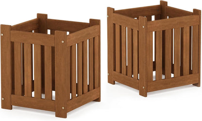 Furinno FG17478 Tioman Outdoor Patio Furniture Hardwood Potting Bench, Natural