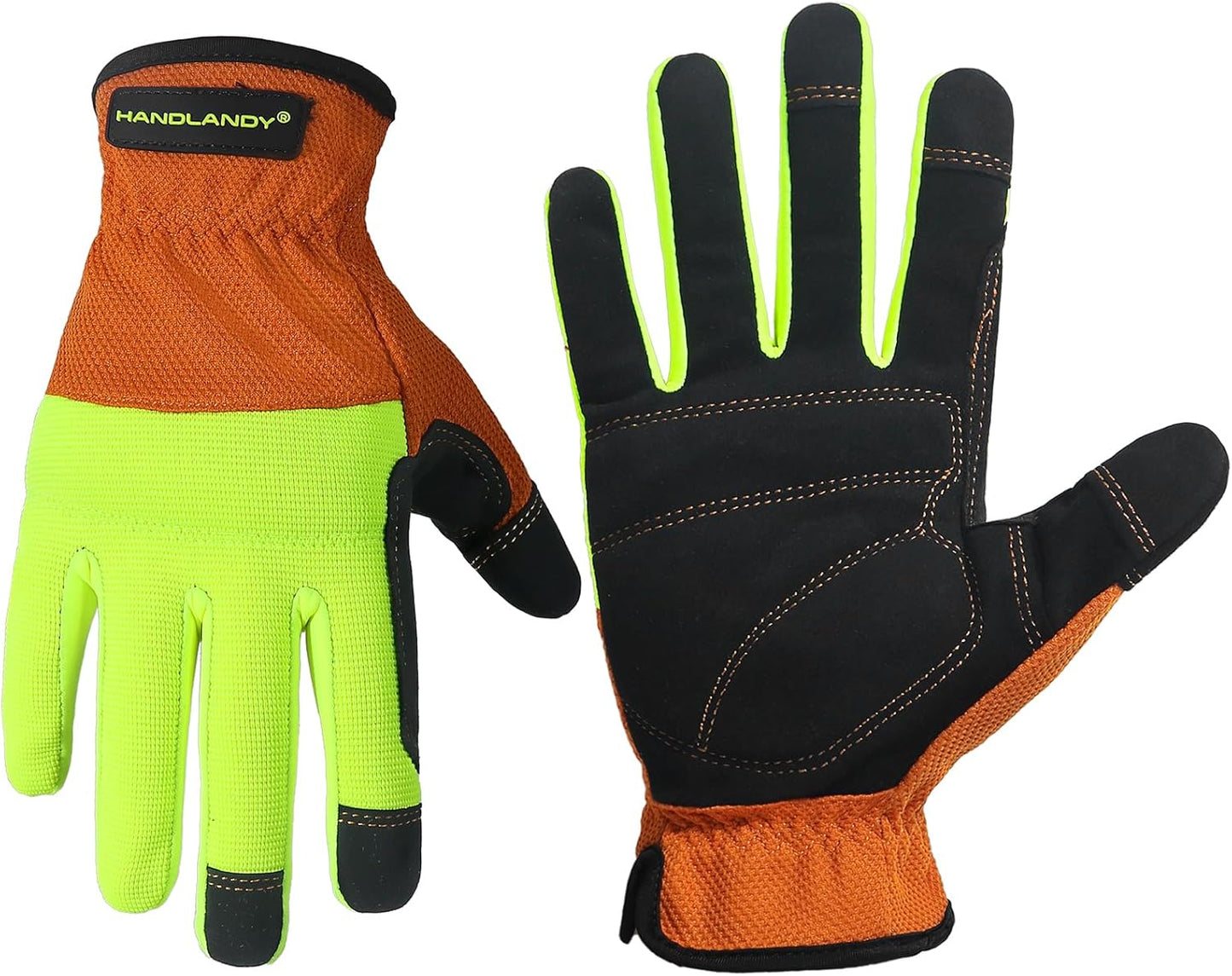 Work Gloves for Men & Women, Utility Mechanic Working Gloves Touch Screen, Flexible Gardening Gloves for Yard