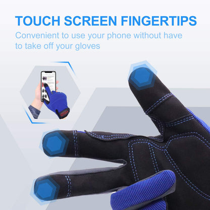 Work Gloves for Men & Women, Utility Mechanic Working Gloves Touch Screen, Flexible Gardening Gloves for Yard