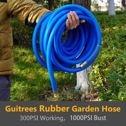 Guitrees Leader Garden Hose 10ft x 5/8", Heavy Duty Short Water Hose, Female to Female Fittings, Five Layered Braiding for Durability, 1000PSI Burst, 300PSI Working (Black) - Colors B