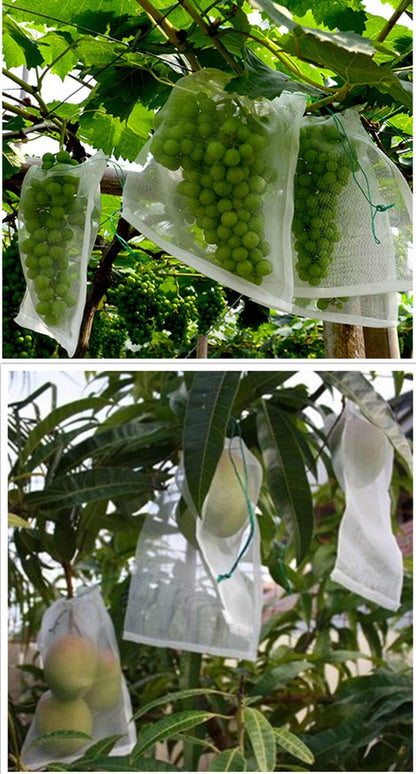 Belit 10Pcs 23.6"x15.7" Garden Netting pest Barrier Tomatoes Protection Bags Large Size Nylon Mesh Reusable Fruit Bags for Protecting Fruits Vegetables