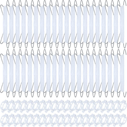 40Pcs Tomato Hooks with String, Holder & Plant Support Clips - 33.3ft Twine to Prevent Tomatoes from Pinching or Falling Off