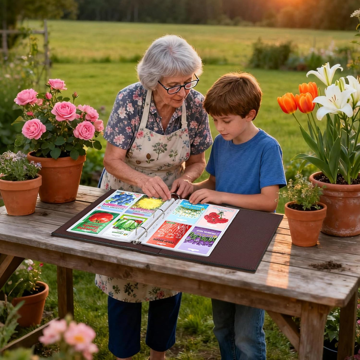 240 Pockets 3.5x5” Seed Packet Sleeves, 30 Pack Double Sided 4 Pocket Seed Organizer Sheet,Heavy Duty Garden Seeds Storage Pages for 3 Ring Binder, 8.5x11” Top Loading Clear Photo, Index Card Sleeves