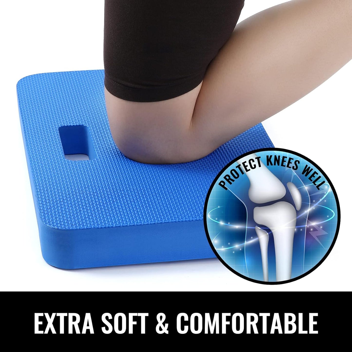 NETANY Extra Thick Kneeling Pad for Gardening, Comfortable Knee Pad Cushion, Extra Large Foam Kneeler Mat for Gardening, Baby Bath, Workout, Exercise & Yoga, Mechanic, 17.8 x 11 x 1.5 in, Black