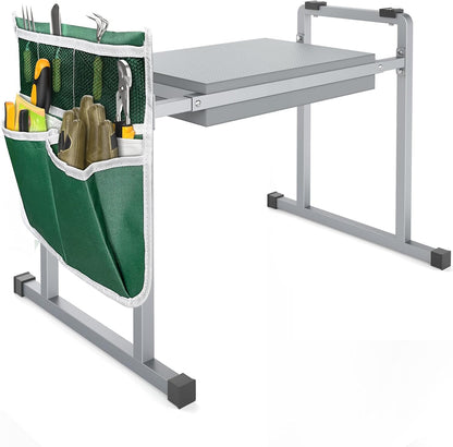 FLINTER Wider Garden Kneeler and Seat, Heavy Duty Thick Gardening Bench for Kneeling and Seat - Garden Kneelers for Seniors, Gardening Stools for Women, Grandparents, Gardeners, Black