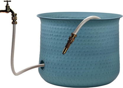 Garden Hose Pot Holder | Water Hose Container Pot For Outside or Indoor Use | Expandable Water Hose Hider Storage Organizer No Lid