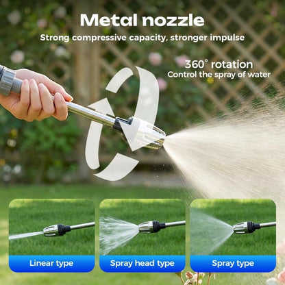 Pressure Washer Wand, High Pressure Hose Nozzle 3 Spray Patterns, 360° Rotating Heavy Duty Cleaning Gun for Garden Hose, Outdoor Cleaning for Car, Patio, Siding (Gun+Connector Pot + 3 connectors)