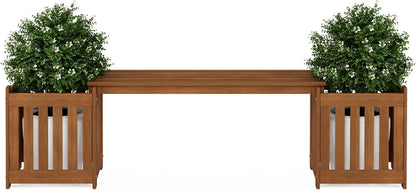 Furinno FG17478 Tioman Outdoor Patio Furniture Hardwood Potting Bench, Natural