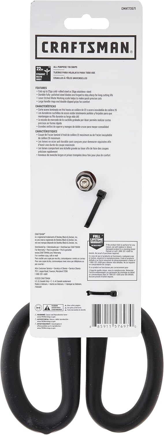 CRAFTSMAN Tin Snips, 10-Inch (CMHT73571)