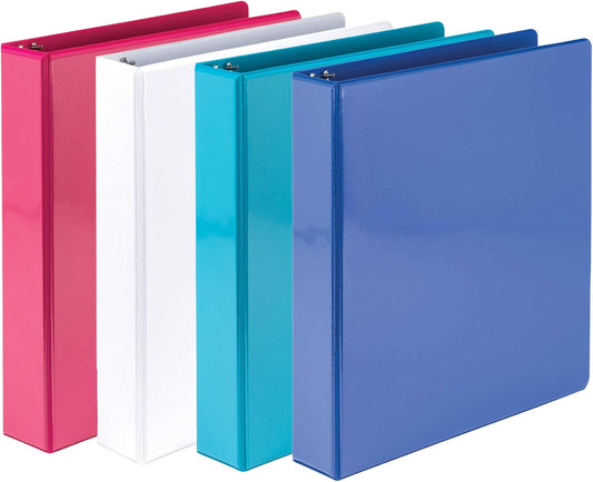 Samsill BioBinder 2 Inch (4-Pack) - Durable Plant-Based 3 Ring View Binder, USDA Certified Biobased, Customizable Nonstick Cover & Spine - 425 Sheet Capacity, Letter Size School Office Organizer