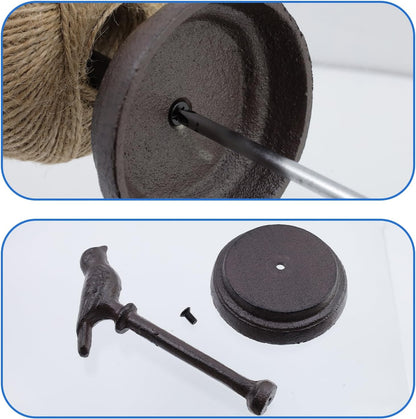 6.69" Natural Twine String & Rope Rack,Traditional Hand-Craft Casting Jute Twine Spool,Shape: Bird