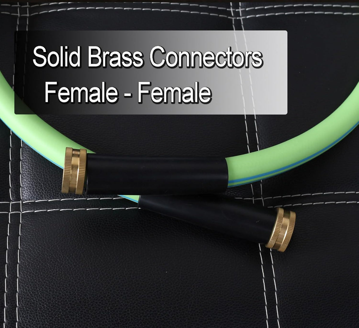 Atlantic Female to Female Heavy Duty Garden Hose 5/8 Inch x 2 ft Black Water Hose Short Connection Leader Hose 2 Foot - Colors B