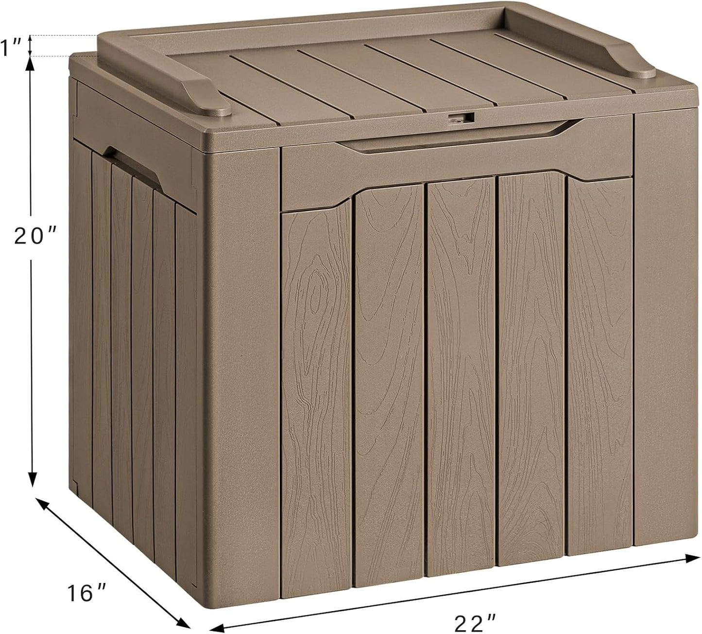 30 Gallon Resin Deck Box Waterproof Outdoor Storage Box for Patio Furniture Pool Accessories Indoor Storage for Cushion Garden Tools (30 Gallon, Black)