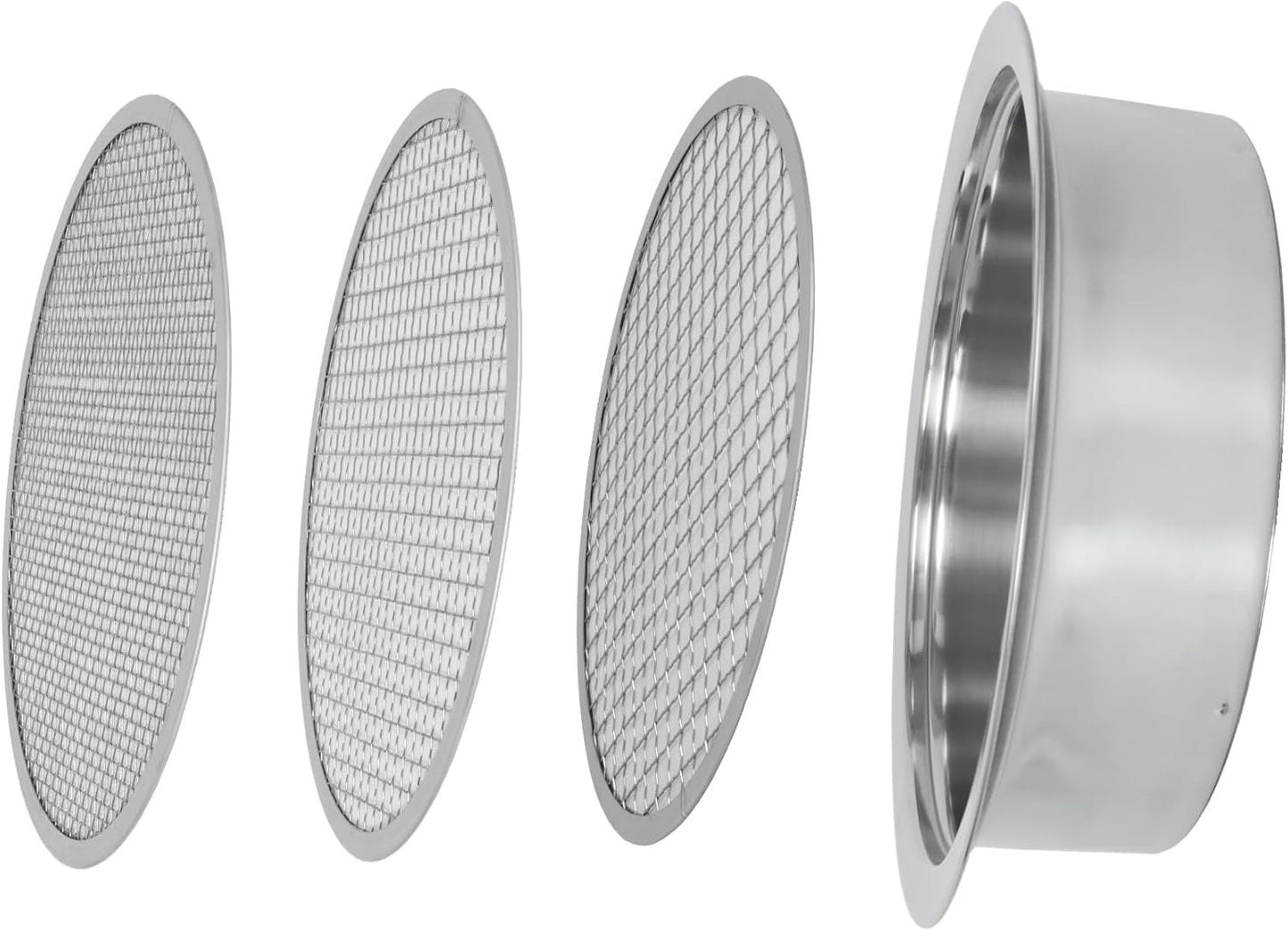 Soil Sifter for Rocks with 3 Sieve Mesh-Sifting Pan for Garden