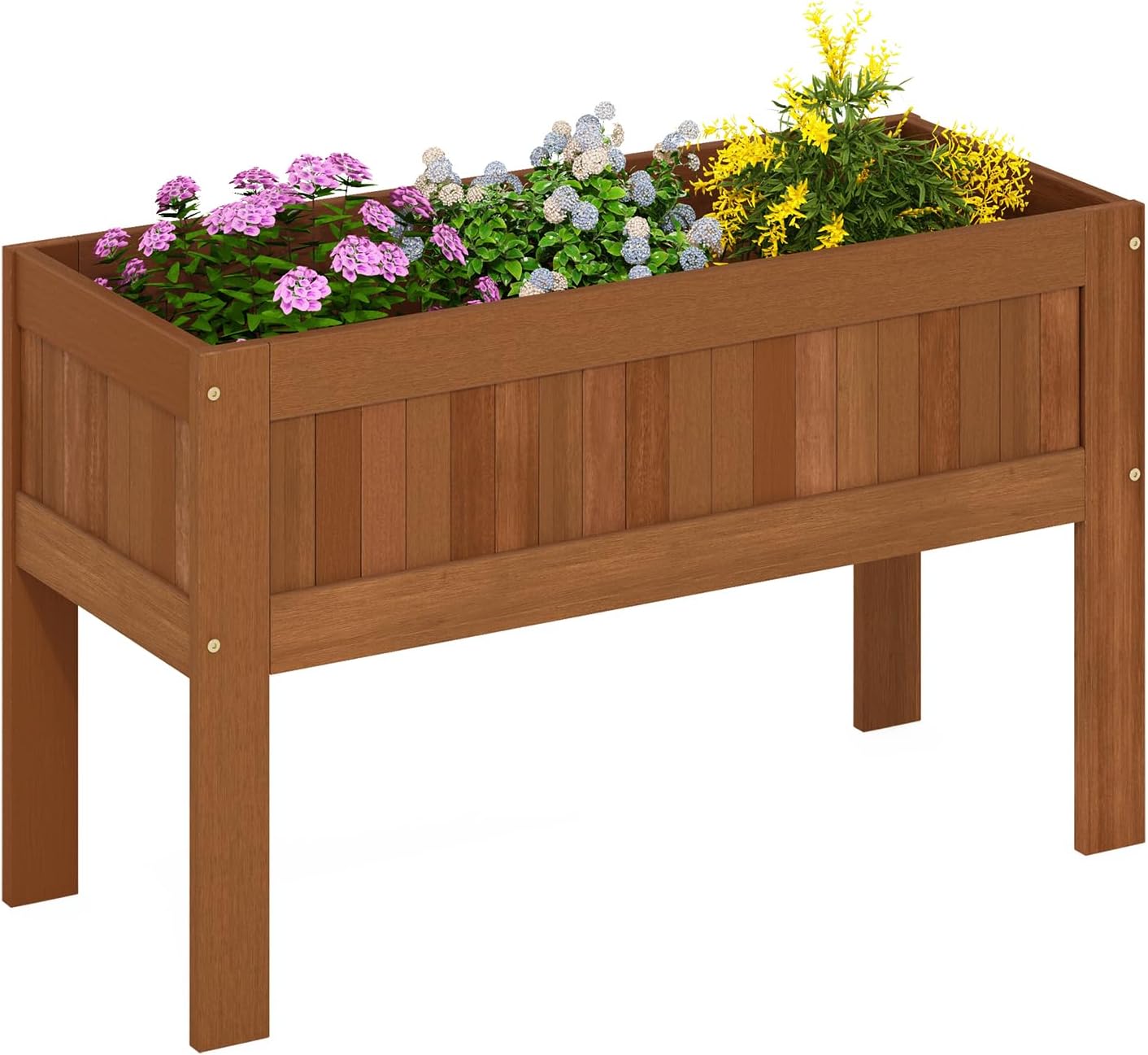 Furinno FG17478 Tioman Outdoor Patio Furniture Hardwood Potting Bench, Natural