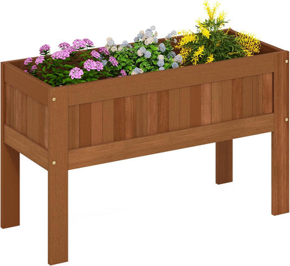 Furinno FG17478 Tioman Outdoor Patio Furniture Hardwood Potting Bench, Natural