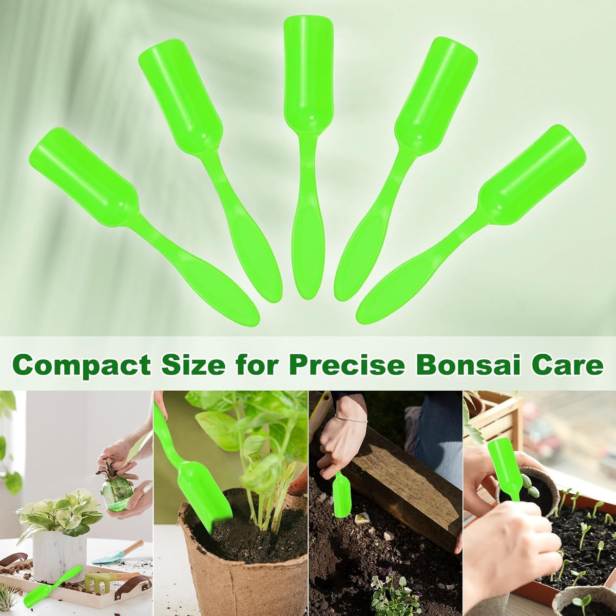 M METERXITY 20-Pack Mini Gardening Shovel Spoons, Plastic Garden Soil Scoops for Cultivation Digging Transplanting/Flower Planting/Plant Succulent, Colorful Small Gardening Tools [Multicolor]