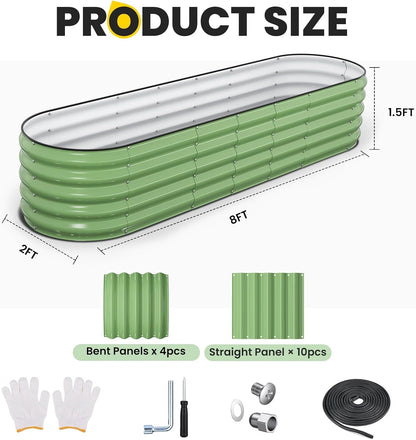 Pattiumo Galvanized Raised Garden Bed 4×4×1 FT, Round Metal Raised Garden Bed Outdoor Planter Box with Open Bottom, Rust-Resistant Steel Garden Bed for Vegetables Herbs Flowers, Easy Assembly