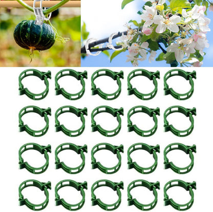 Plant Support Clips Reusable Garden Clips, Secured Plastic Plant Clips, Tomato Support Clips for String Trellis for Climbing Plants Outdoor Indoor Plant Flowers Stem Vine Fixing Clips (50, Green)
