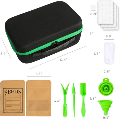 Seed Storage Organizer Box 60 Slots, with 20 Envelopes and Small Tool, Sturdy Seeds Saving Seed Bank Container Kit (Seeds not Included)