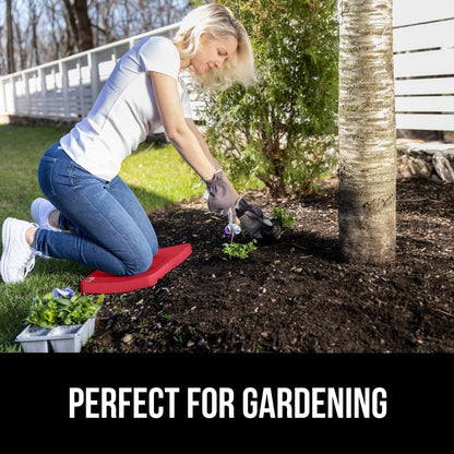 GORILLA GRIP® Extra Thick Patent Pending Supportive Foam Kneeling Pad, Large Cushion Knee Pads for Gardening, Baby Bath Time, Dirt and Water Resistant, Workout and Garden Supplies, 17.5x11, Black