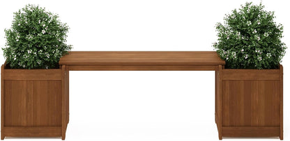 Furinno FG17478 Tioman Outdoor Patio Furniture Hardwood Potting Bench, Natural