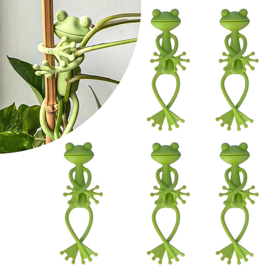 5PCS Frog Plant Stand Frog Plant Supports Holder Plant Climbing Fixture Clips 2026 New Multipurpose Frog Plant Vine Traction for Garden Flower Pot Decor Planter Gift