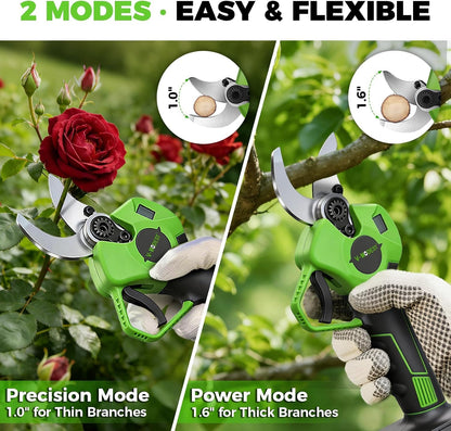 2-in-1 Electric Pole Pruning Shears Cordless,Branch Cutter for Trees Flower