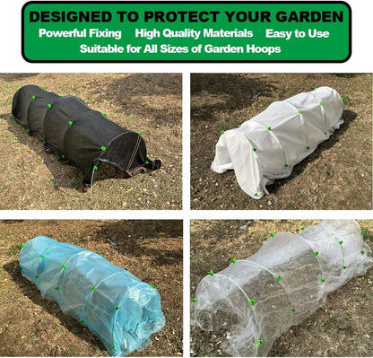 Greenhouse Clamps for 0.32-0.45inch Greenhouse Hoops, Garden Support Frame,Grow Tunnel,Plant Support Stakes.for Fixing Plant Cover,Plastic Sheeting,Film Row Cover,net.(30pcs)