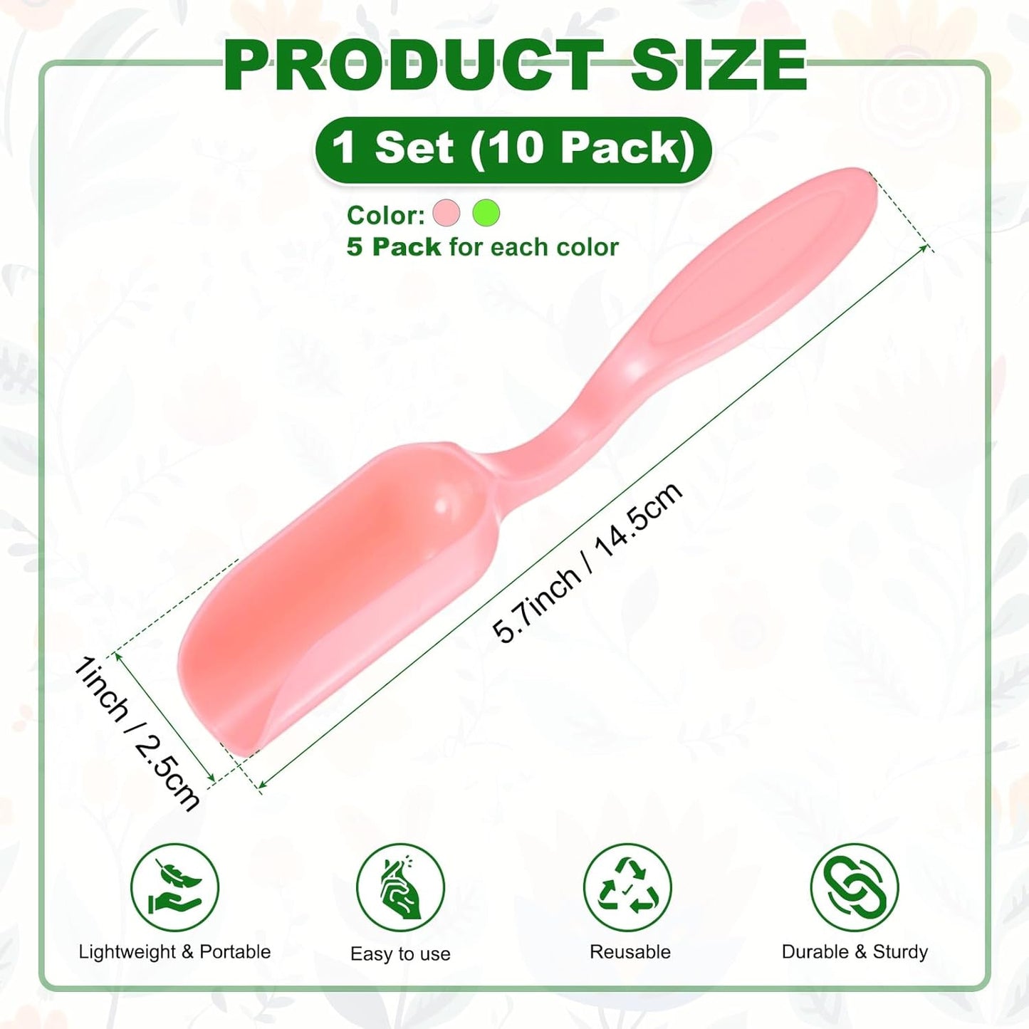 M METERXITY 20-Pack Mini Gardening Shovel Spoons, Plastic Garden Soil Scoops for Cultivation Digging Transplanting/Flower Planting/Plant Succulent, Colorful Small Gardening Tools [Multicolor]