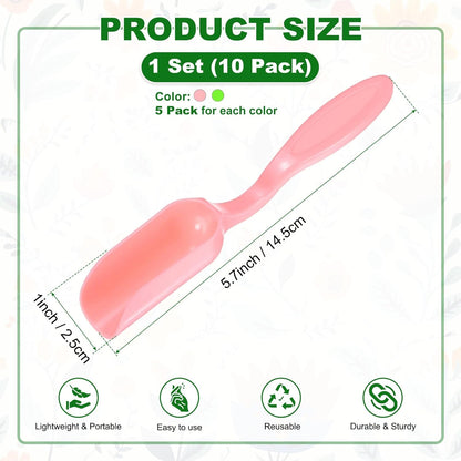 M METERXITY 20-Pack Mini Gardening Shovel Spoons, Plastic Garden Soil Scoops for Cultivation Digging Transplanting/Flower Planting/Plant Succulent, Colorful Small Gardening Tools [Multicolor]