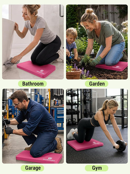 WORKPRO Extra Thick Kneeling Pad, Soft NBR Foam Cushioning for Knee, Large Foam Kneeler Mat for Gardening, Bathing Baby, Exercise, Workout Supplies, 17.5 x 11 x 1.5 in, Black