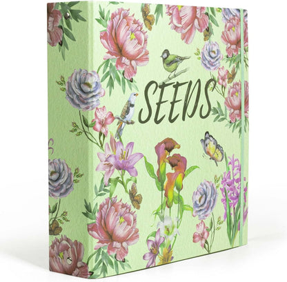 Seed Organizer Garden Seeds Storage Clear Sheet Protectors with 8.5x11 Binder, Seed Packet Organizer Kit