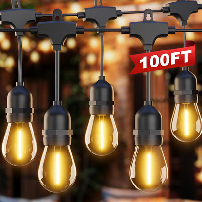 10x20 Gazebo Canopy with 100FT String Lights, Metal Heavy Duty Patio Canopy Tent with Double Roofs, Mosquito Nettings and Privacy Screens for Backyard, Garden, Lawn, Gray