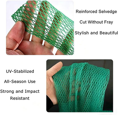 Hail Netting Heavy Duty for Garden Greenhouse Raised Bed, HDPE Hail Protection Plant Netting can be Used as Floating Row Cover, Under Tree Fruit Catcher and Pond Cloth(15 x 100 m/49.2 x 328.1 ft) - Colors B