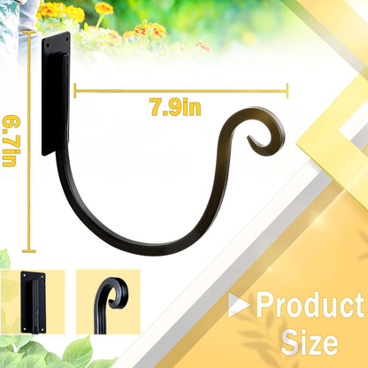 Hose Holders Wall Mount - Heavy-Duty Metal Garden Hose Hanger for Outside - Rust-Proof Hanging Hose Rack Hook Mount for Water Hose (2PCS)