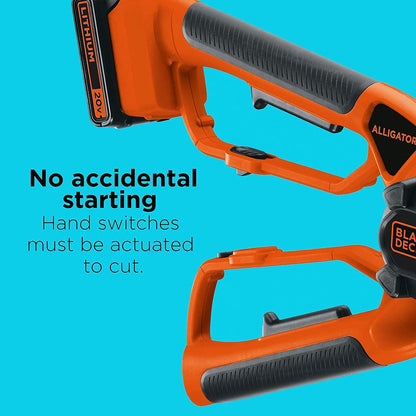 BLACK+DECKER 20V MAX* Alligator Lopper Cordless Chainsaw, Tool Only (LLP120B)