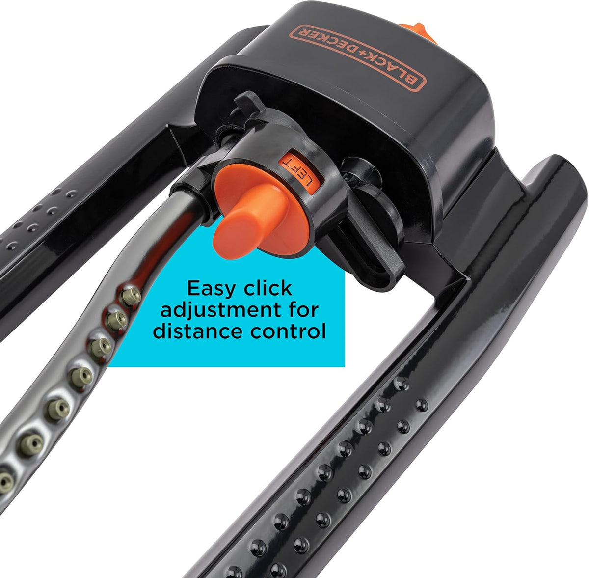 Black + Decker® 3,600 Sq Ft Metal Oscillating Sprinkler – Durable, Adjustable, Even-Coverage Watering BD3435