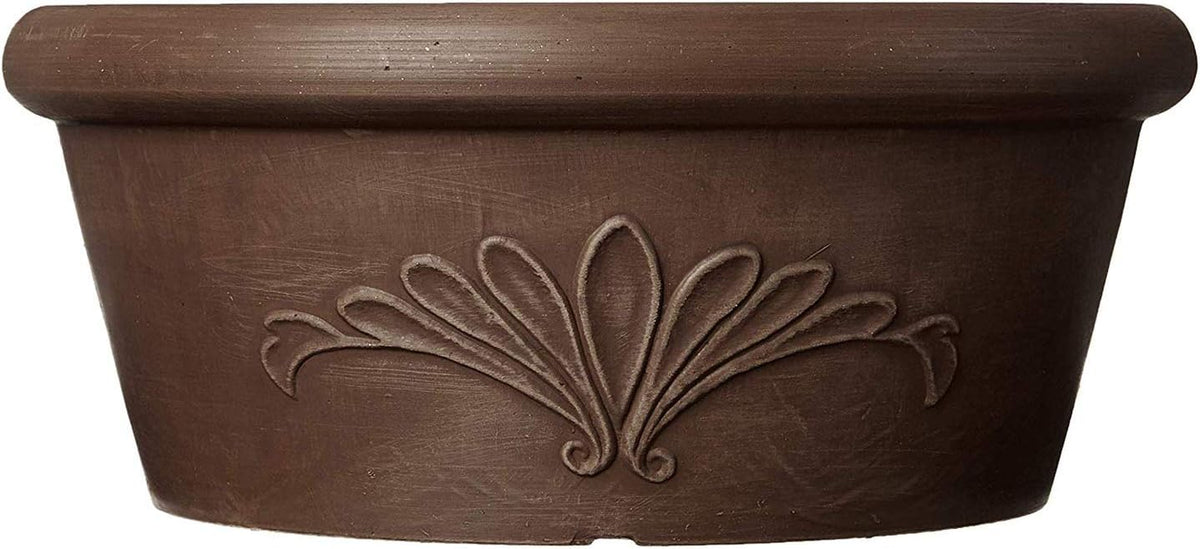 Arcadia Garden Products PSW TA30TP Plastic/Stone/Wood Composite Bulb Pan – No Drainage Hole (Drillable), Planter Bowl for Succulents, Bonsai, Fairy Gardens, Herbs,12-Inch, Taupe