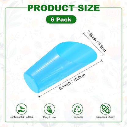 M METERXITY 18-Pack Bonsai Soil Scoops, Plastic Garden Soil Scoops Bucket Shovel Potting Scoopers for Transplanting/Flower Planting/Plant Succulent, Colorful Small Gardening Tools [Multicolor]